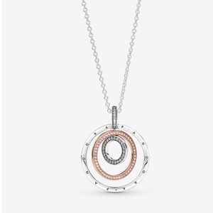BRAND NEW PANDORA Two-tone pendant-necklace.